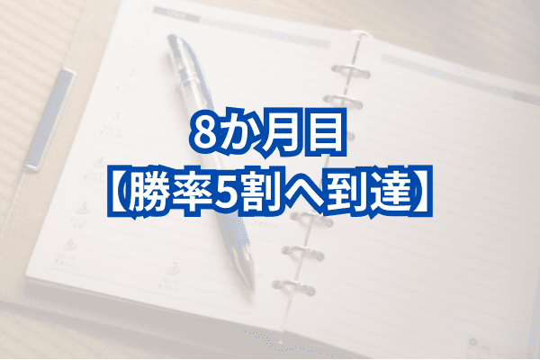 FX初心者の月ごと日記：8か月目【勝率5割へ到達】