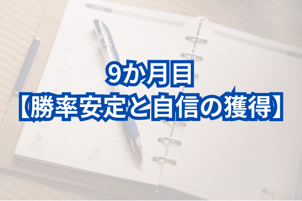 FX初心者の月ごと日記：9か月目【勝率安定と自信の獲得】